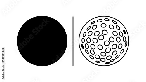 Golf ball cross section with transparent background