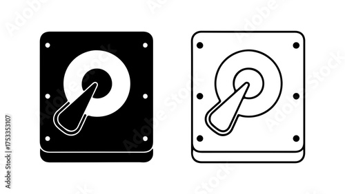 Hard drive icon with transparent background