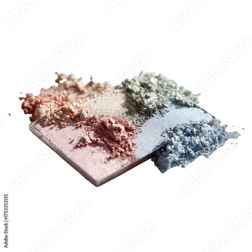 Shimmering makeup palette offering diverse color options for creative looks, perfect for beauty blogs, tutorials, and cosmetic ads emphasizing quality and style