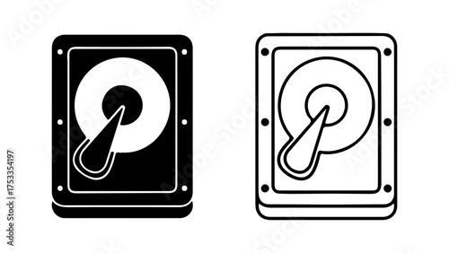 Hard drive icons with transparent background