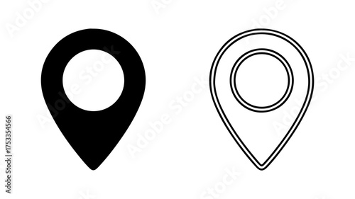 Location pins with transparent background