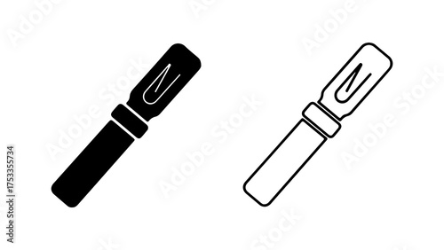 Surgical scalpel icon with transparent background