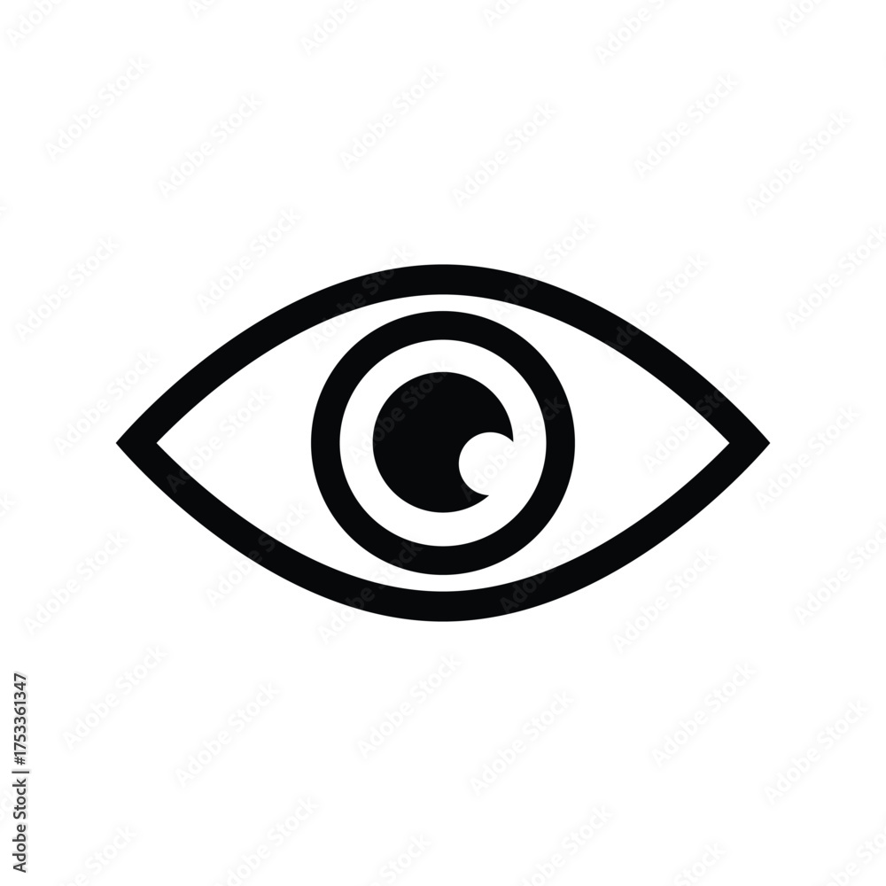 Obraz premium eye logo icon illustration flat