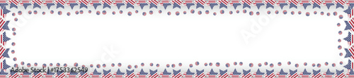 Creative frame with American flag texture on stars, stylish border ideal for Independence Day flyer