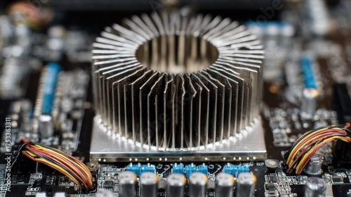 Closeup computer circuit cooling system