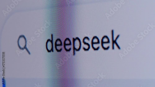SPAIN, BARCELONA, 28 JANUARY 2025: Man work with deepseek deep seek chat gpt AI online, connecting with AI and using a chat GPT. IT engineer software developer programmer interact with chat bot