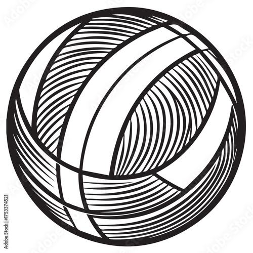 black and white abstract sphere
