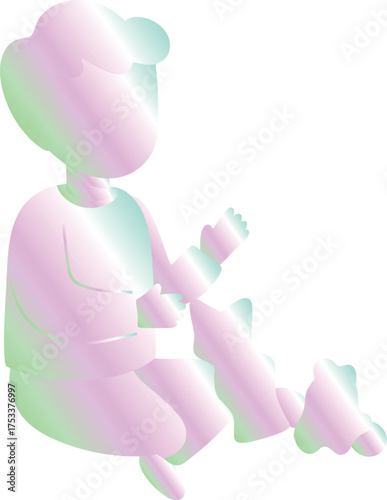 Gradient Boy Unpacking Presents