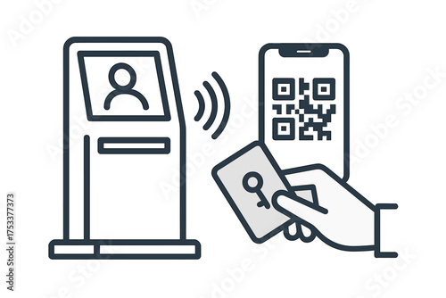 Modern contactless access control system using smartphone QR code and key card
