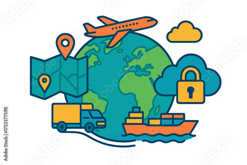 Worldwide logistics and supply chain management with secure tracking system