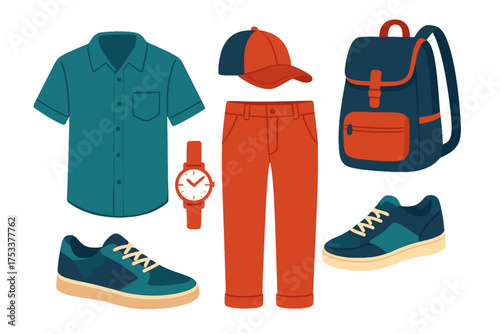 Casual summer clothing and accessories for men