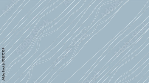 Elegant light blue backdrop showcases diagonal white lines, some straight, others gently curved, creating a serene and modern abstract texture, ideal for subtle backgrounds