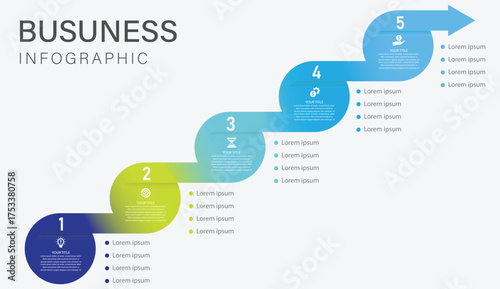 Business Step Infographic Template, Timeline Business Infographic, Business Process Arrow Diagram, Modern Step-by-Step Infographic, Growth Strategy Infographic Design, Business Milestone Arrow Chart, 