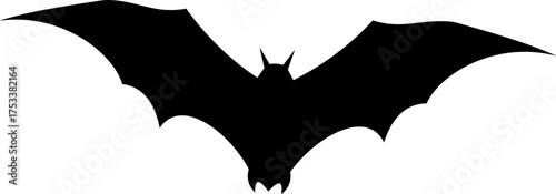 Bat icon vector illustration designed with sleek minimal lines and balanced silhouette, representing the mysterious nocturnal creature often associated with night, Halloween, mystery, and darkness.