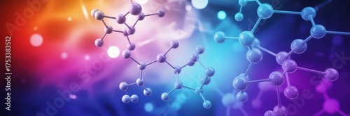 Abstract Molecular Structure Design with Vibrant Colors