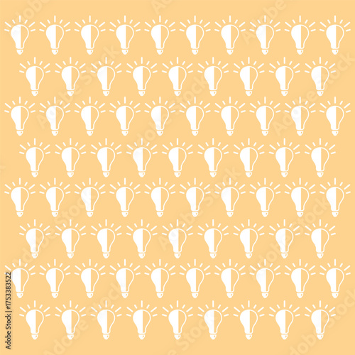 Seamless pattern bulb vector image