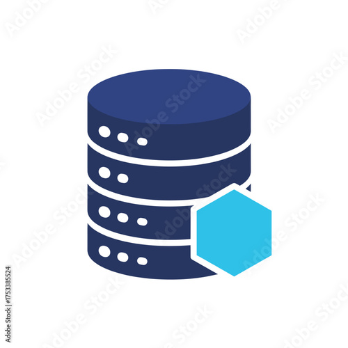 Dataset NFT Flat Icon, Tokenized Information Asset