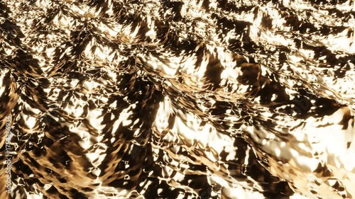 Gold water liquid wave bg able to loop endless 4k