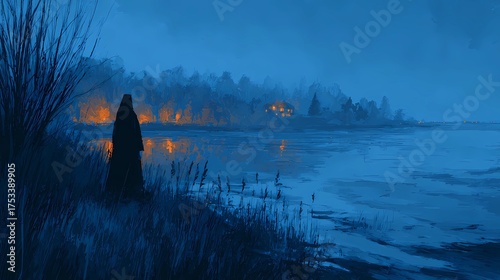 A haunting Slavic nun stands in silence, her presence bridging faith, myth, and the darker side of spirituality.