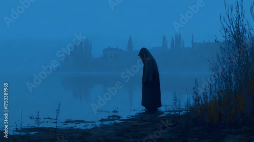 A haunting Slavic nun stands in silence, her presence bridging faith, myth, and the darker side of spirituality.