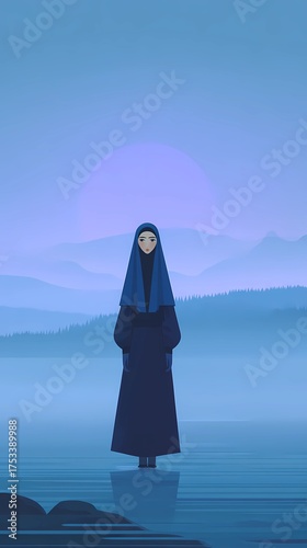 A haunting Slavic nun stands in silence, her presence bridging faith, myth, and the darker side of spirituality.