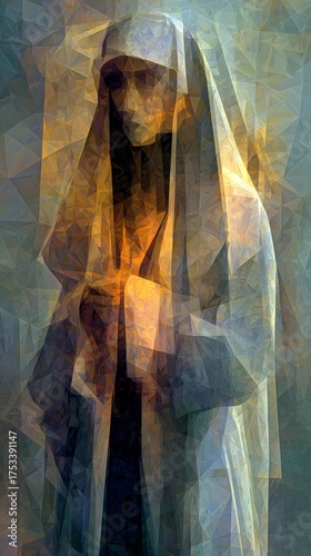 A haunting Slavic nun stands in silence, her presence bridging faith, myth, and the darker side of spirituality.