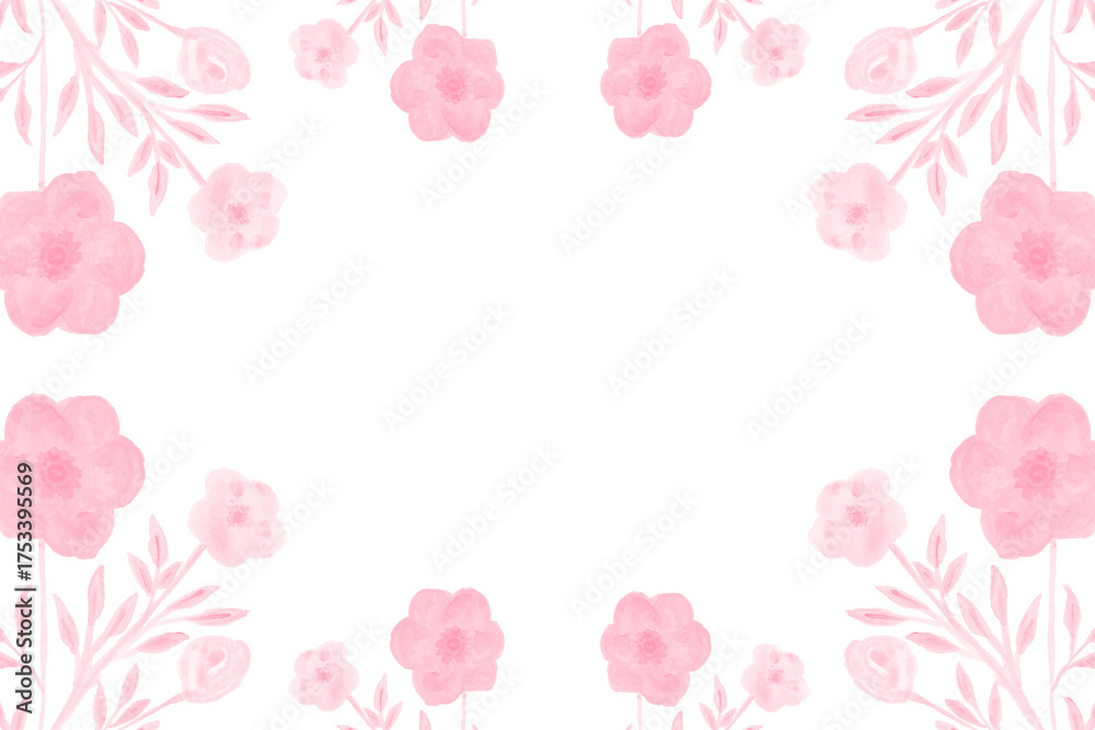 Obraz premium pink flower frame