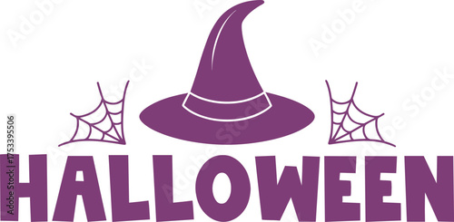 Halloween typography clip art design on plain white transparent isolated background for card, shirt, hoodie, sweatshirt, apparel, card, tag, mug, icon, poster or badge