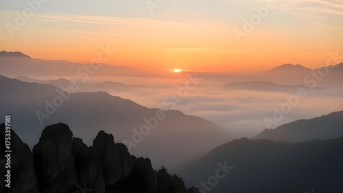 Misty Morning Peaks