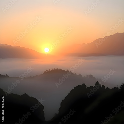Misty Morning Peaks