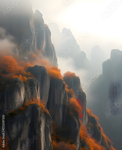 Mystical Tianmen Mountain Peak