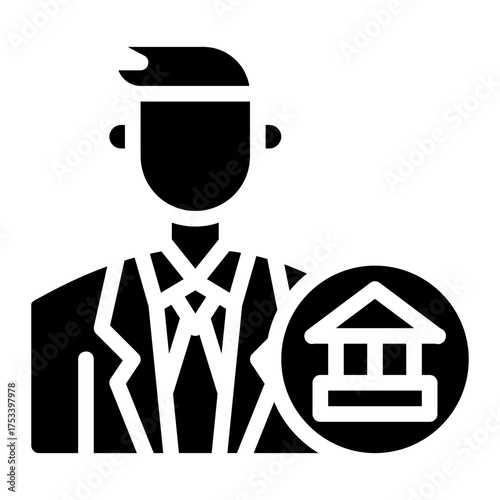 Recepcionist Solid Icon