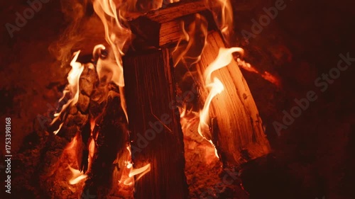 Breathtaking Captivating Campfire Flames Set in a Cozy and Inviting Outdoor Setting