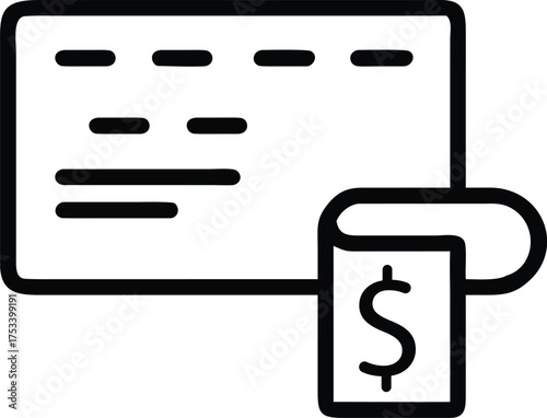 Online payment set of web icons in line style.