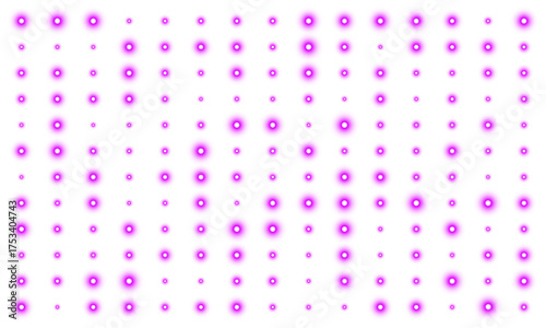 Neon glowing pink purple dots disco led lights forming a futuristic luminous pattern with abstract digital display and vibrant optical vertical effect dj party on transparent background