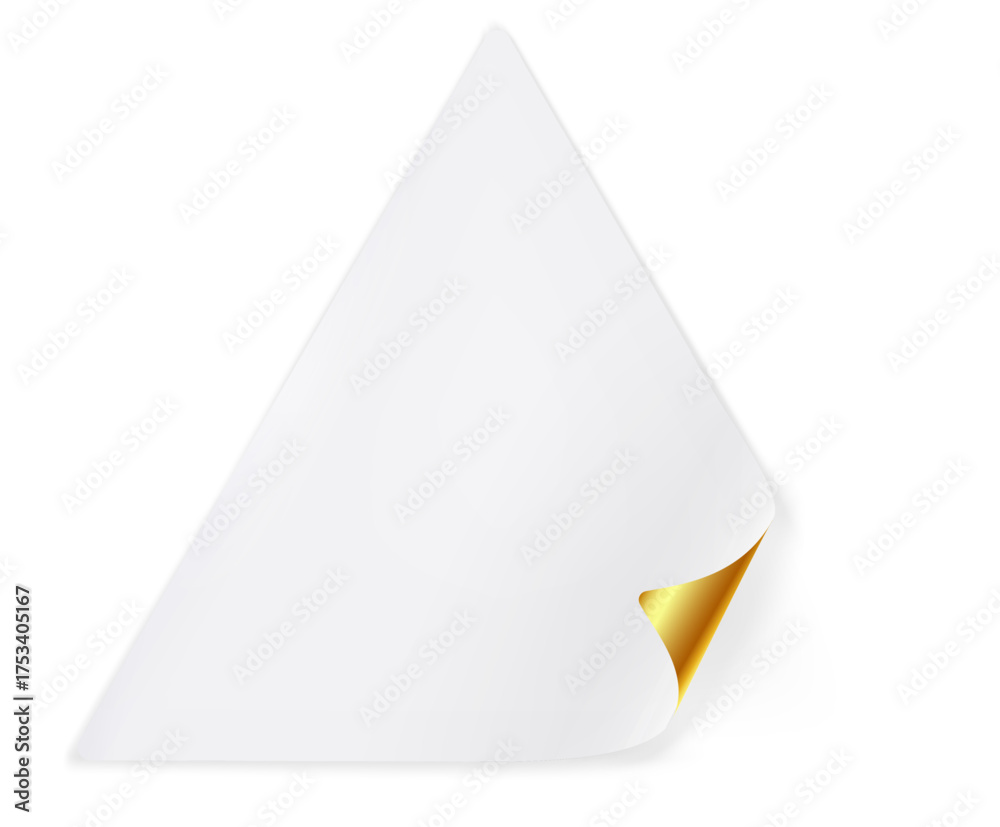 Fototapeta premium Triangle Badge Golden Corner