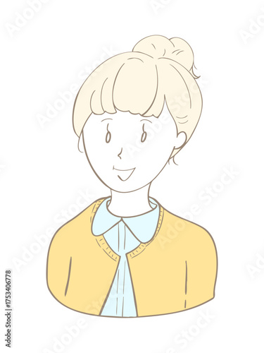 イラスト　女性　挿絵　素材
