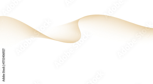 Beige abstract wave on a white background provides a minimalist aesthetic, perfect for adding a touch of elegance and simplicity to various design projects and presentations