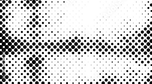 This halftone background features a dynamic gradient effect with varying sizes of black circles against a clean white backdrop, creating a modern and versatile design element