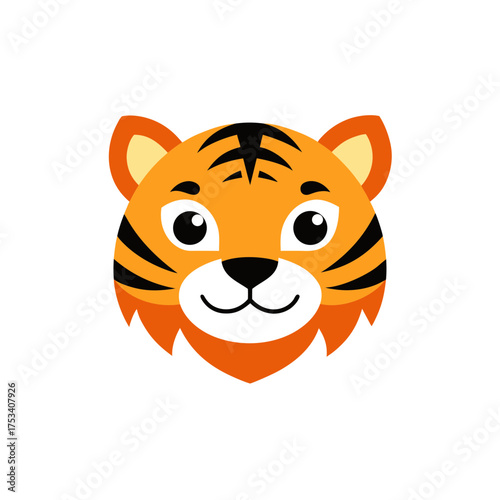 Wallpaper Mural tiger head icon clipart vector on transparent background Torontodigital.ca