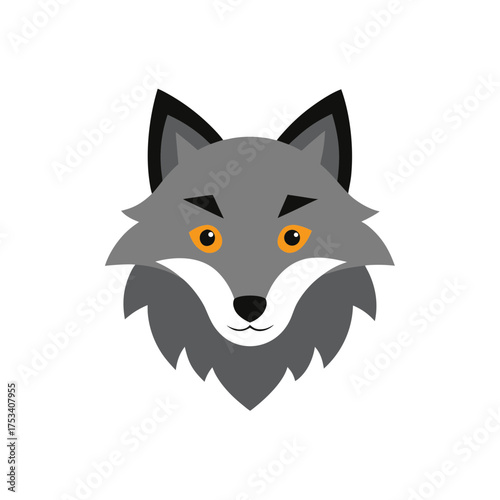 Wallpaper Mural wolf head icon clipart vector on transparent background Torontodigital.ca
