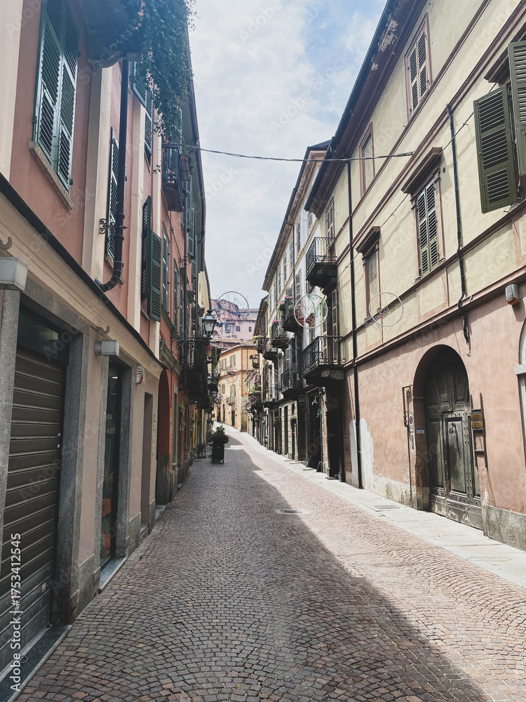Fototapeta premium Cityscape of Saluzzo, Piedmont - Italy