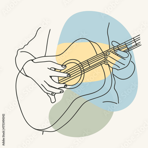 guitar player in action