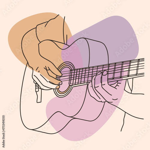guitar player in action