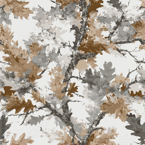 Tree hunting pattern. Camouflage background. Seamless pattern. Digital camouflage. Abstract camo. Forest background. Jungle texture. Real tree hunting camouflage pattern. Vector camo seamless pattern.
