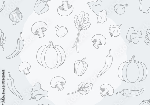 A delightful collection of fresh vegetables and herbs for healthy eating and cooking inspiration.