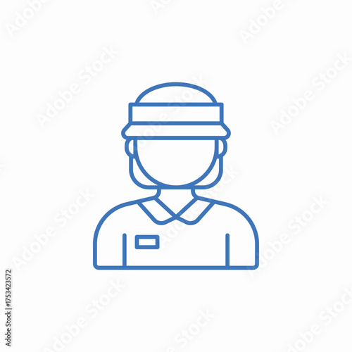 cashier employee man icon sign vector