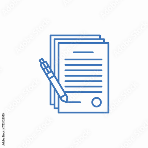 contract agreement icon sign vector