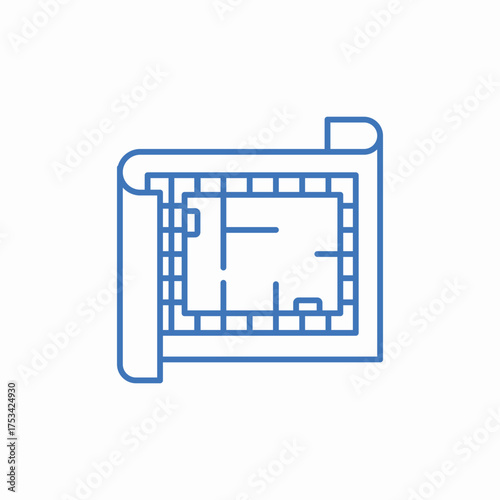 floor plan icon sign vector