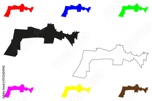 Tepexpan city (United Mexican States, Mexico, Mexico State) map vector illustration, scribble sketch Tepexpan map